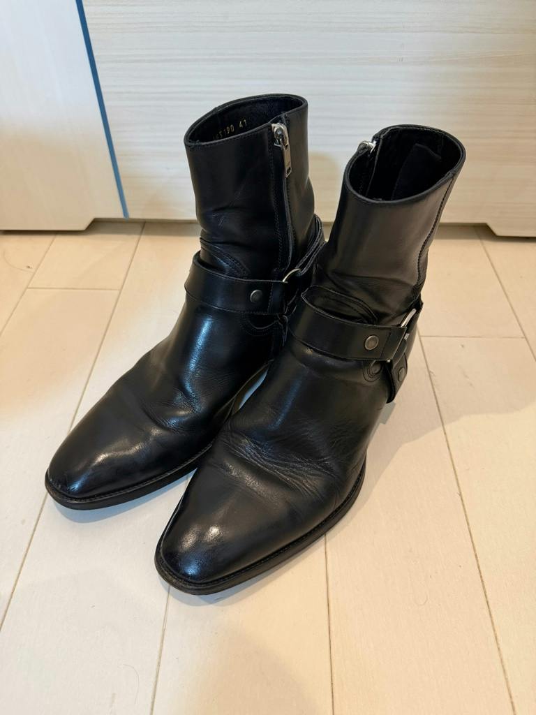 SAINT LAURENT ワイアットハーネスリングブーツ 41 エディ期