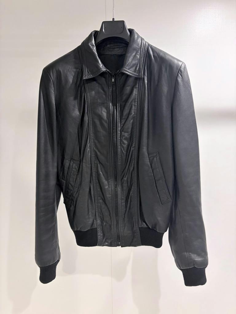 70s ビンテージ リブレザー ジャケット エディスリマン SOHO ブラック