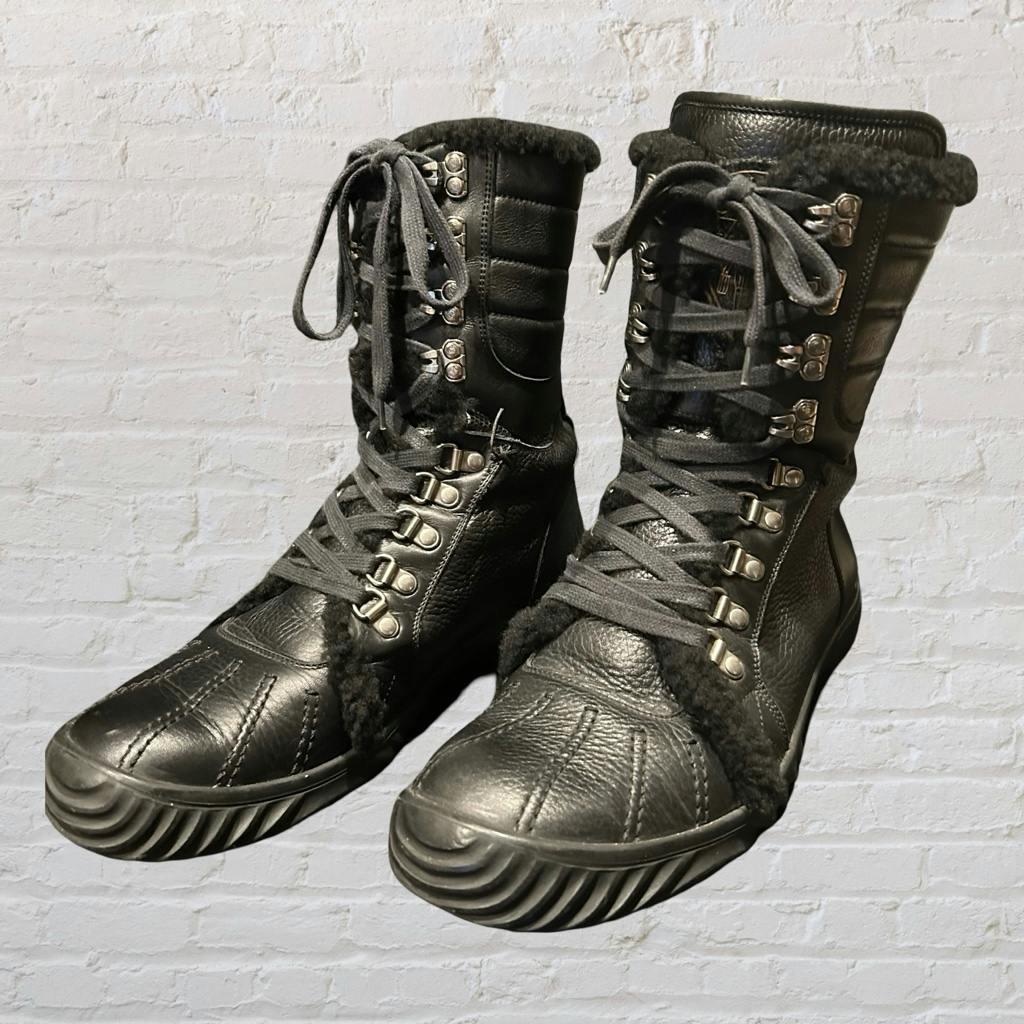 GUCCI レースアップ コンバットブーツ ブラック 11 GUCCI 2007AW レースアップ コンバットブーツ - ARCHIVESTOCK