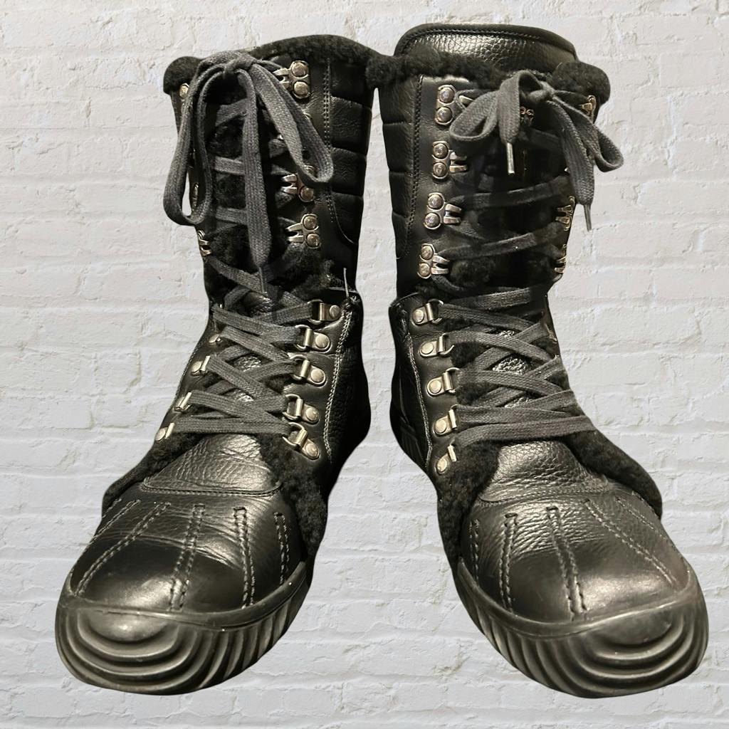 GUCCI レースアップ コンバットブーツ ブラック 11 GUCCI 2007AW レースアップ コンバットブーツ - ARCHIVESTOCK