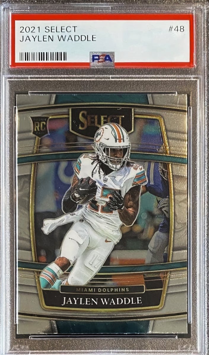 Jaylen Waddle 2021 Donruss Optic Orange- #'d 199- SGC 10