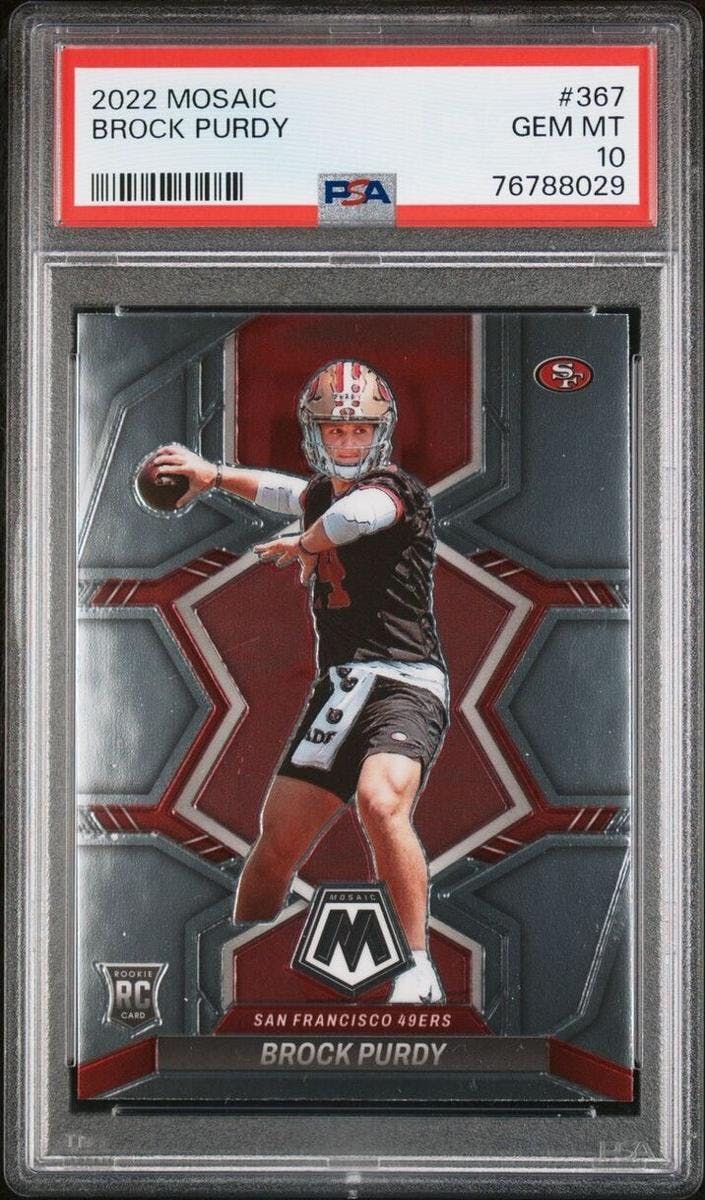 Brock Purdy popular 2022 Mosaic Football Orange & Base RC