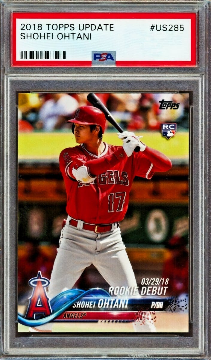 SHOHEI OHTANI ROOKIE store DEBUT 2018 TOPPS UPDATE #US285, ANGELS, ROY, MVP!