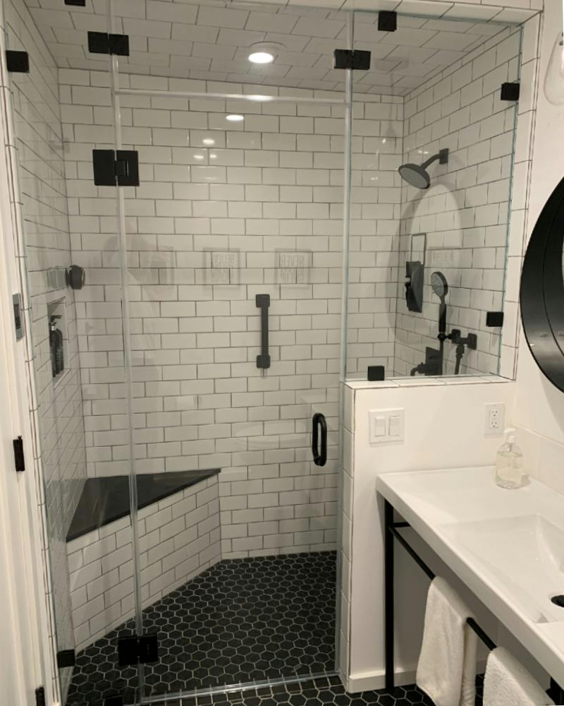 Steam Shower with Operable Transom