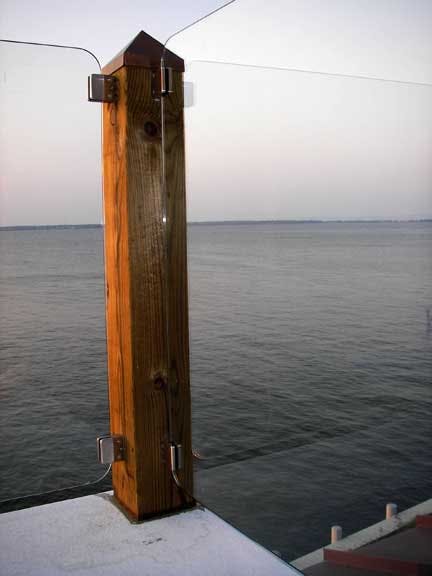 Radius Corners Marine Glass Railing