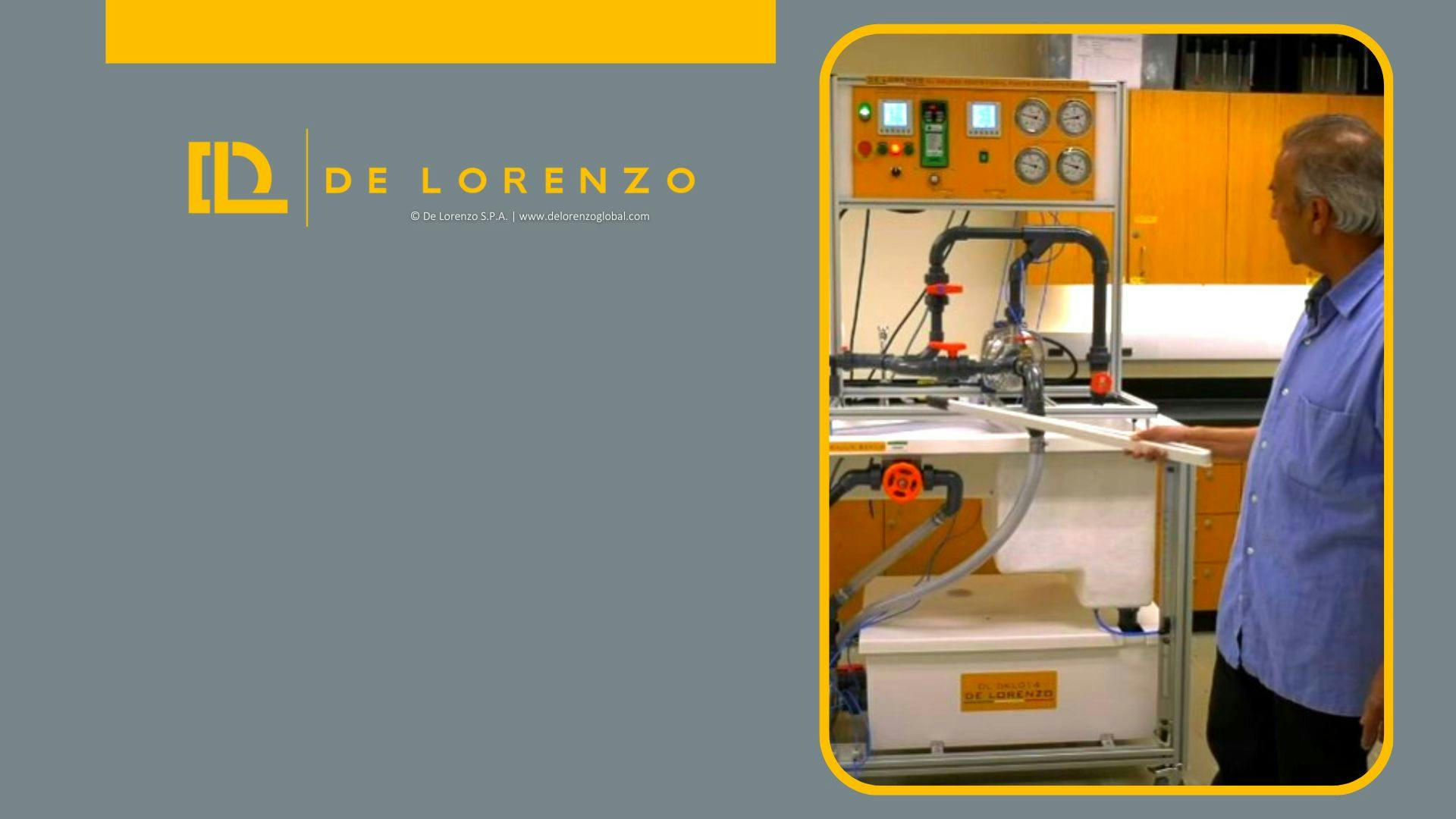 Project by De Lorenzo Installation of the Fluid Mechanics Laboratory in