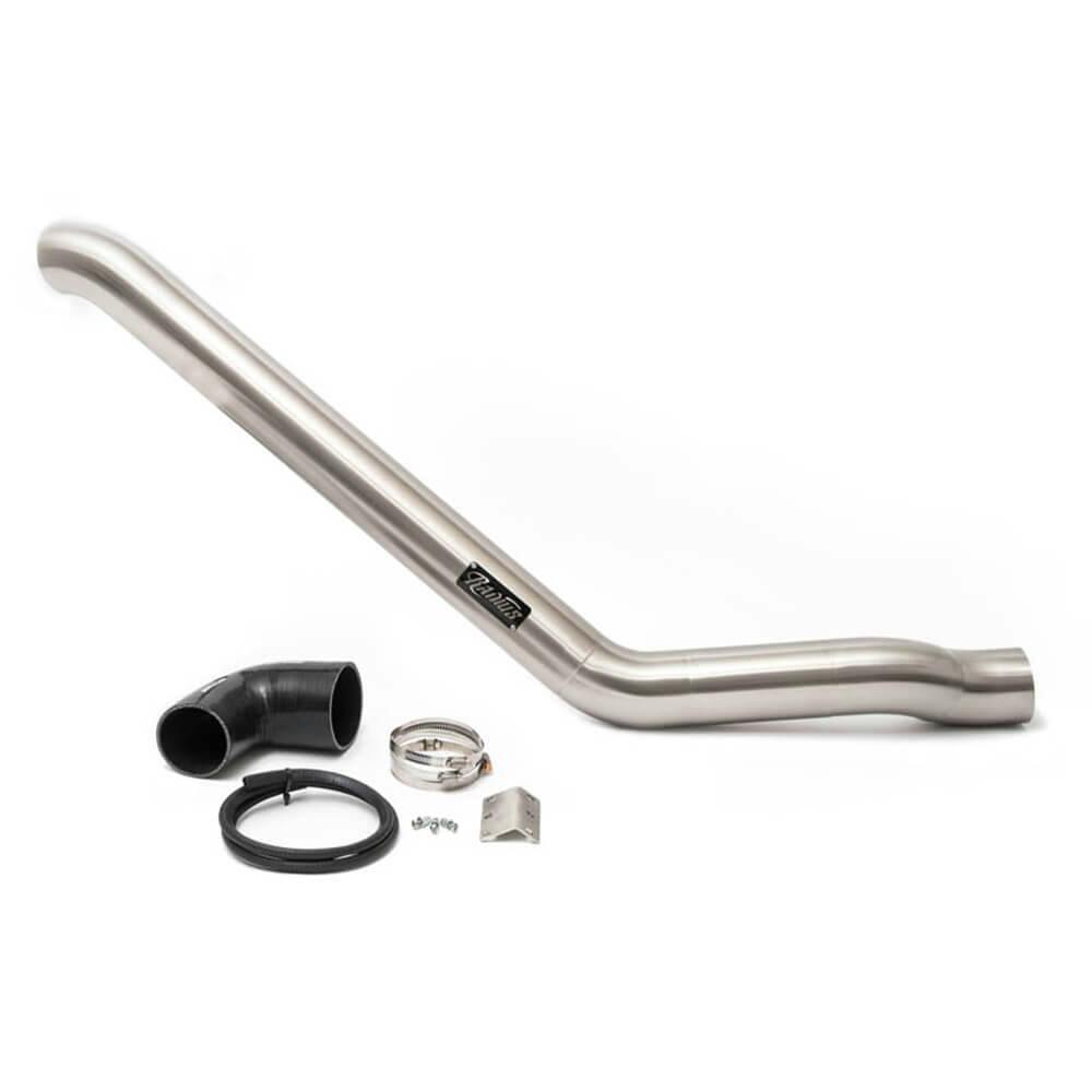 80 Series Landcruiser Snorkel by Radius Fabrications, Short Unfinished ( Raw Stainless ) Long