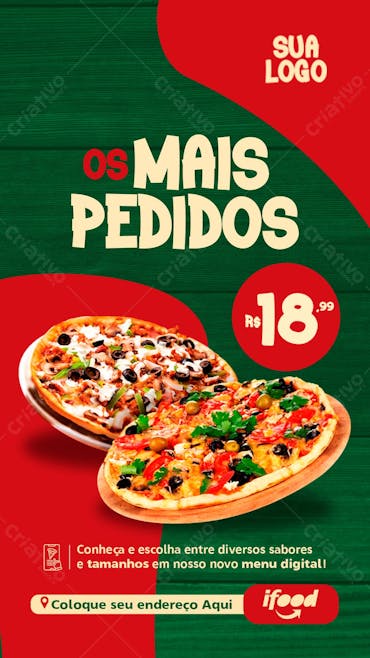 Story Super Pizza em Casa Social Media PSD Editável [download] - Designi