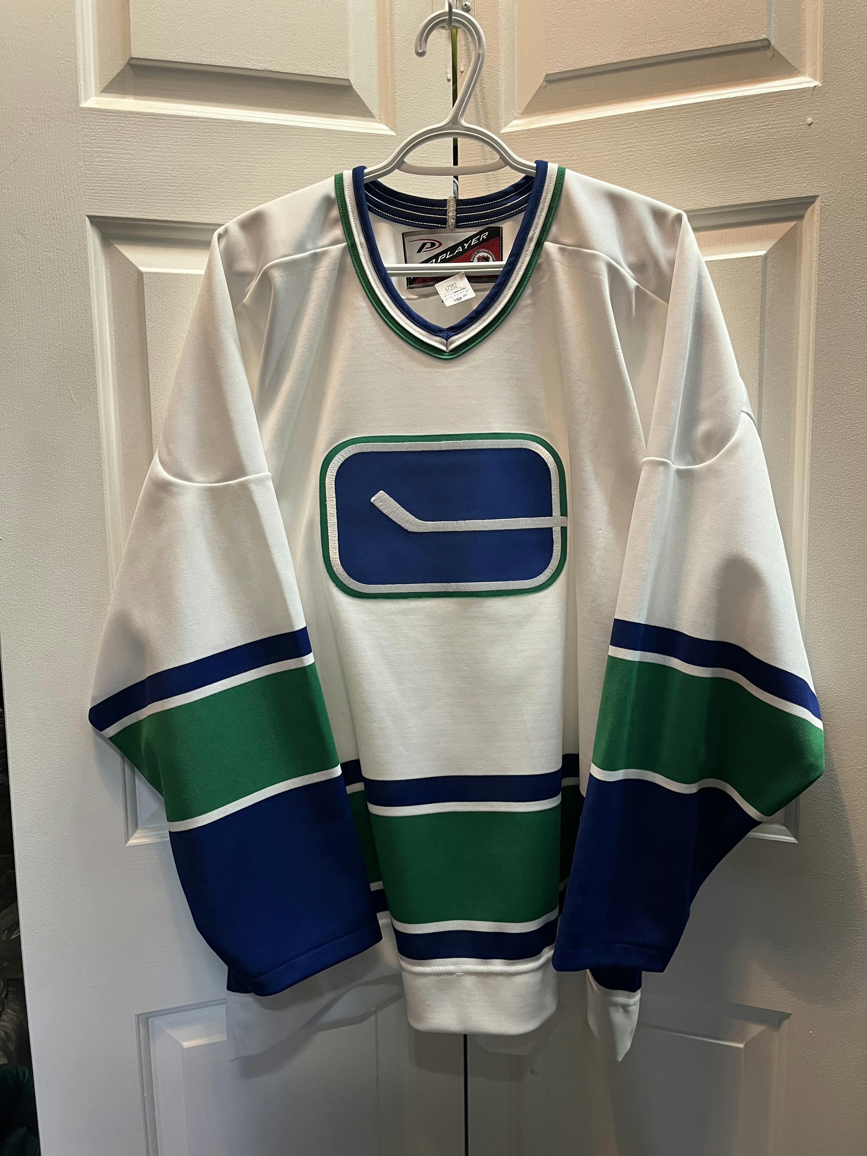 Vintage CCM Vancouver Canucks shops Alternate Signed Hockey Jersey