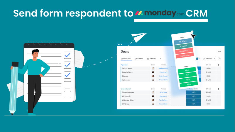 Send Form respondent to Monday.com CRM | Recipes and Templates | Logic ...