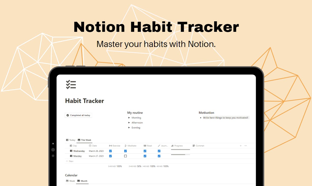 Habit Tracker A Notion Template — Buy & Sell Templates On Notion Insider