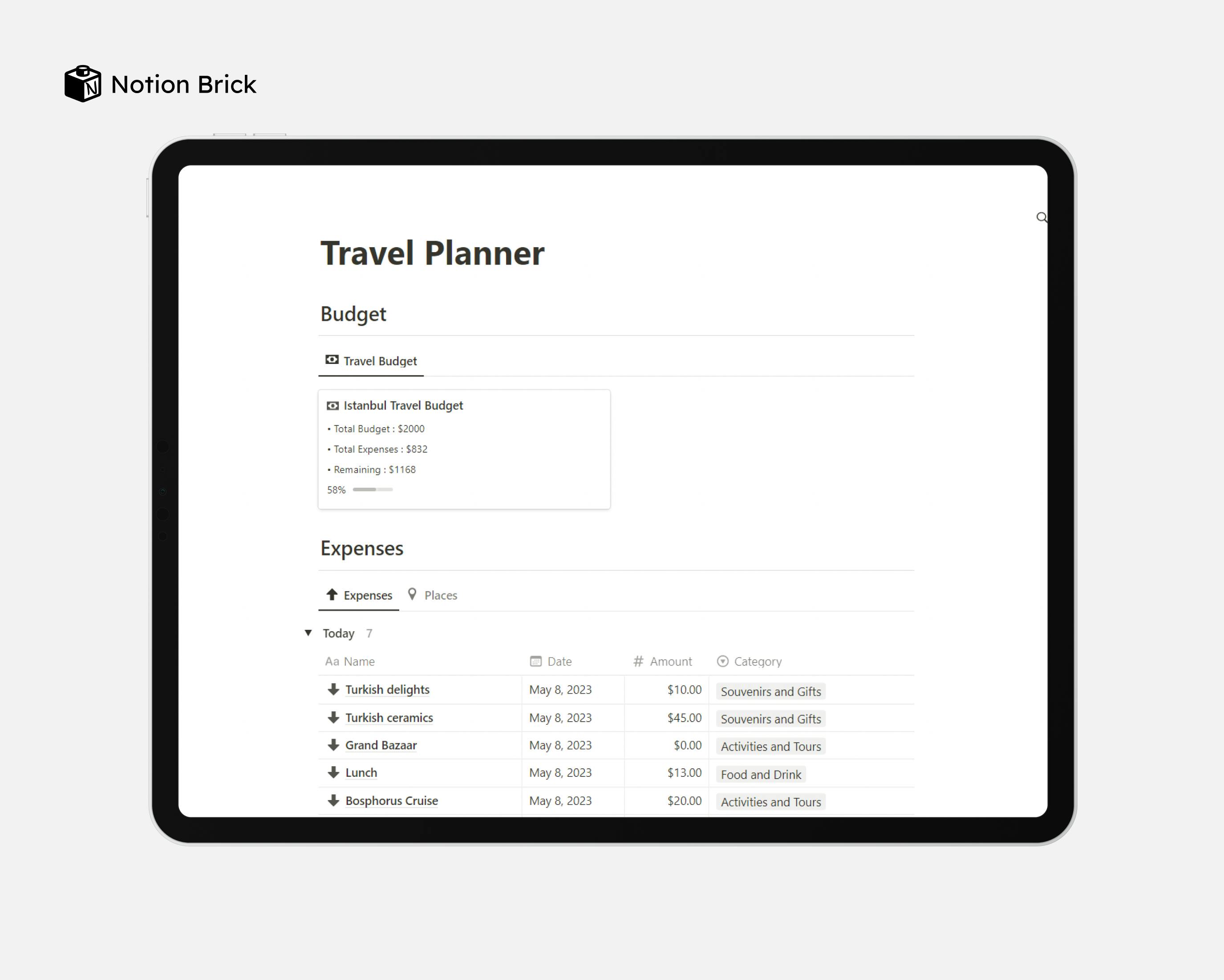 Travel Planner — Buy & Sell Templates on Notion Insider