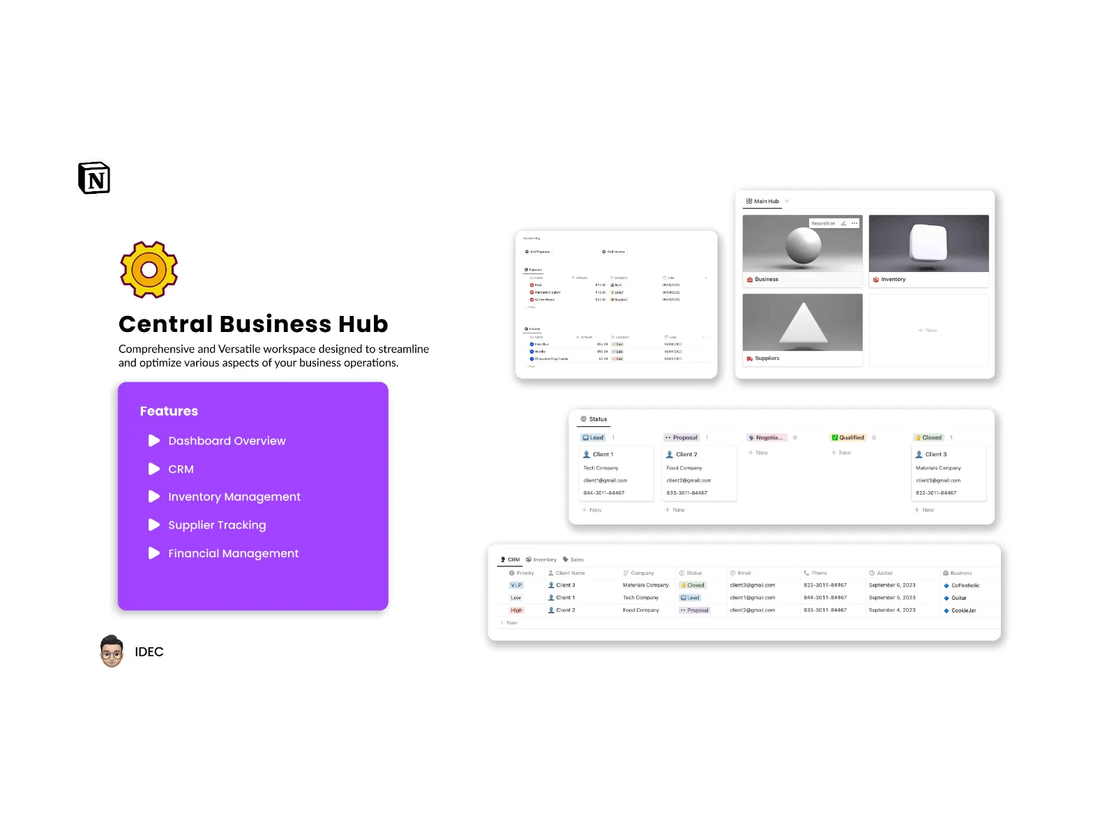 Central Business Hub — Buy & Sell Templates on Notion Insider