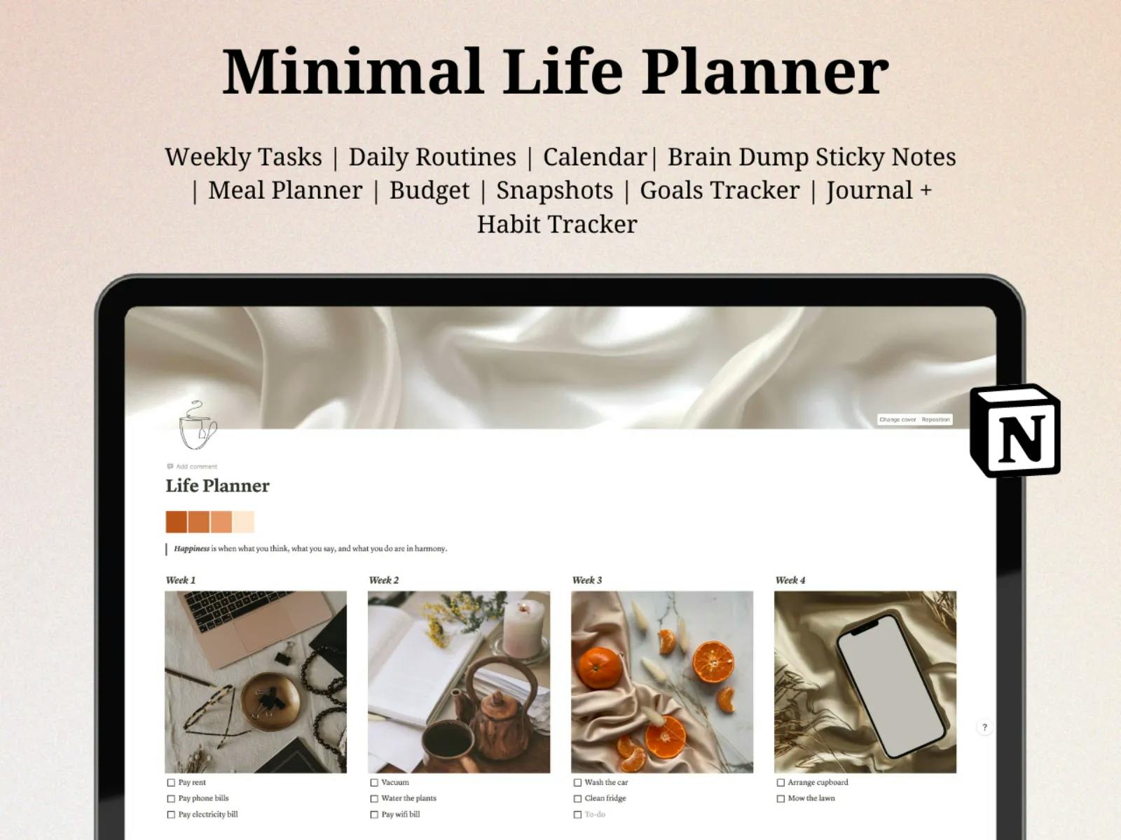 Minimal Life Planner — Buy And Sell Templates On Notion Insider 8478