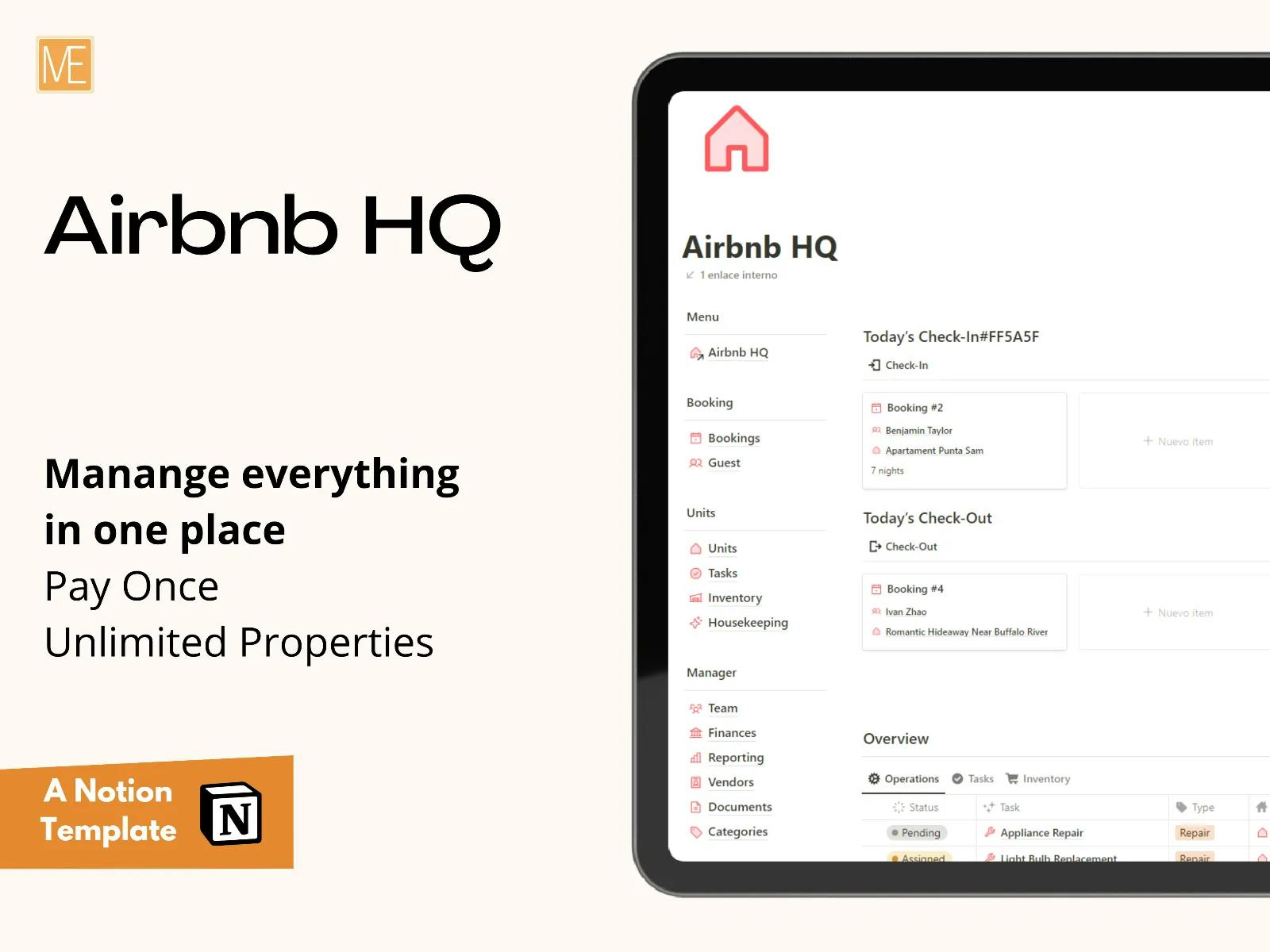 Airbnb HQ A Notion Template — Buy & Sell Templates On Notion Insider