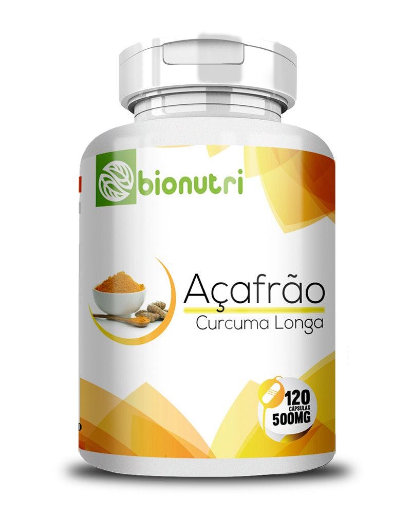 Açafrão Cúrcuma Longa 120 Cápsulas 500mg Bionutri