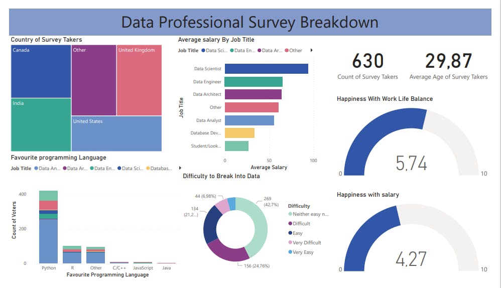 PowerBI | Project | Data Professional Survey Breakdown