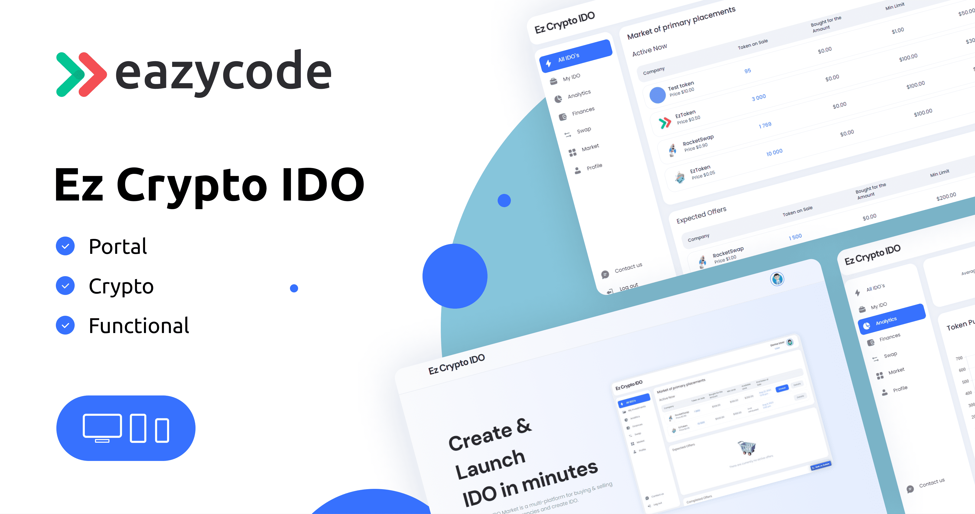 Ez Crypto Ido template NoCode Bubble io Template by EazyCode