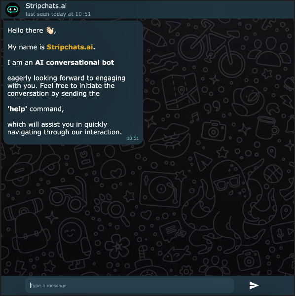 Strip best sale free chat