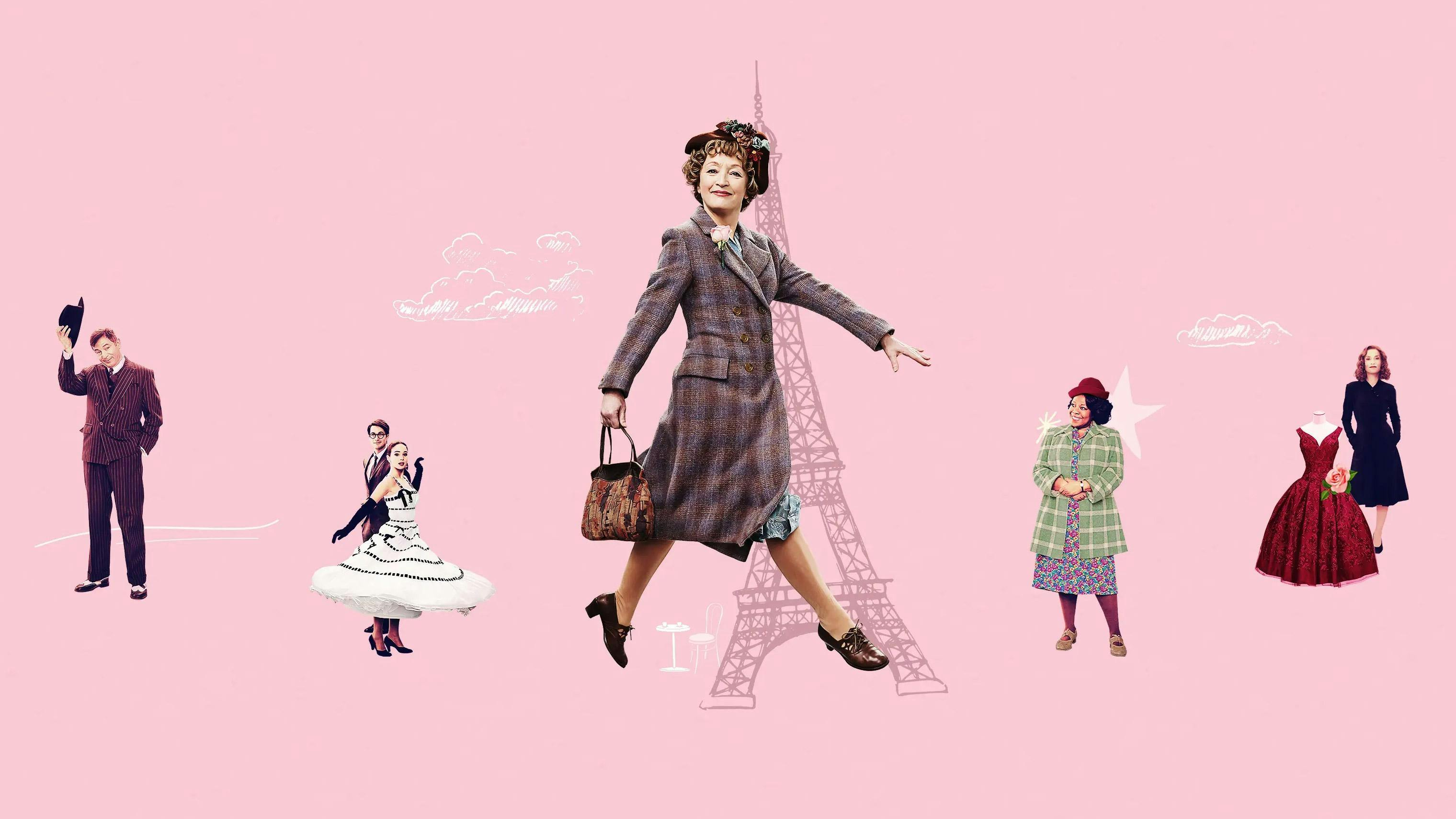 Sra. Harris Vai a Paris backdrop