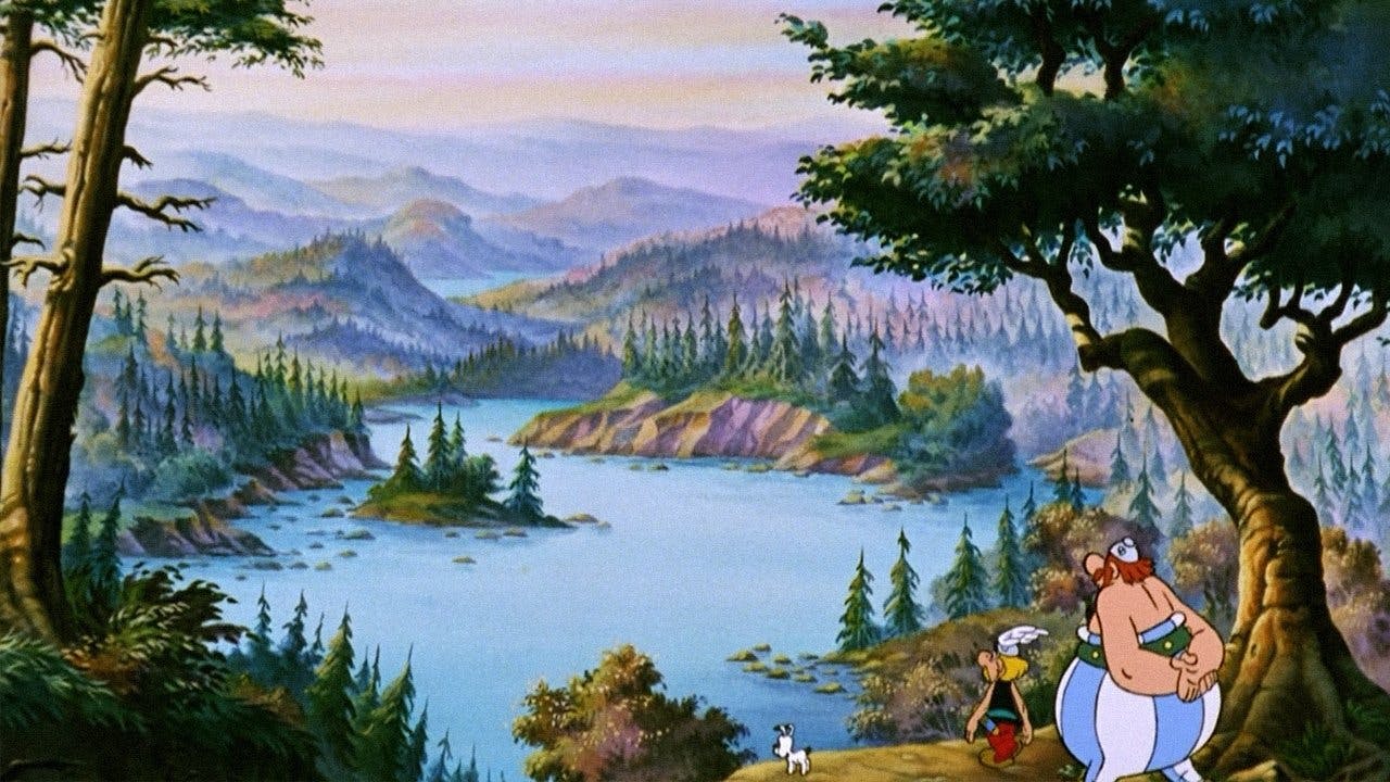 Asterix Conquista a América backdrop