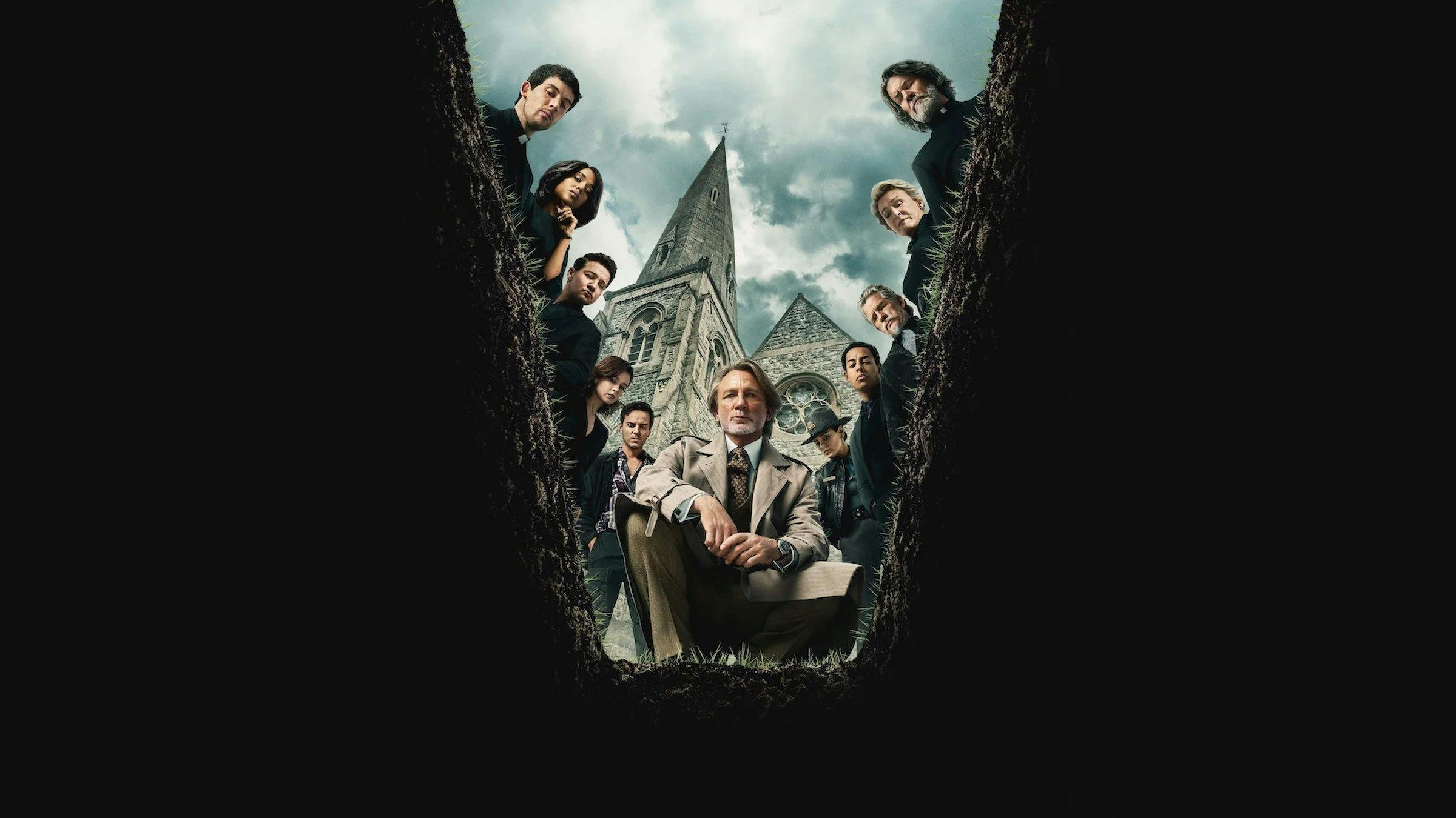 Vivo ou Morto: Um Mistério Knives Out backdrop