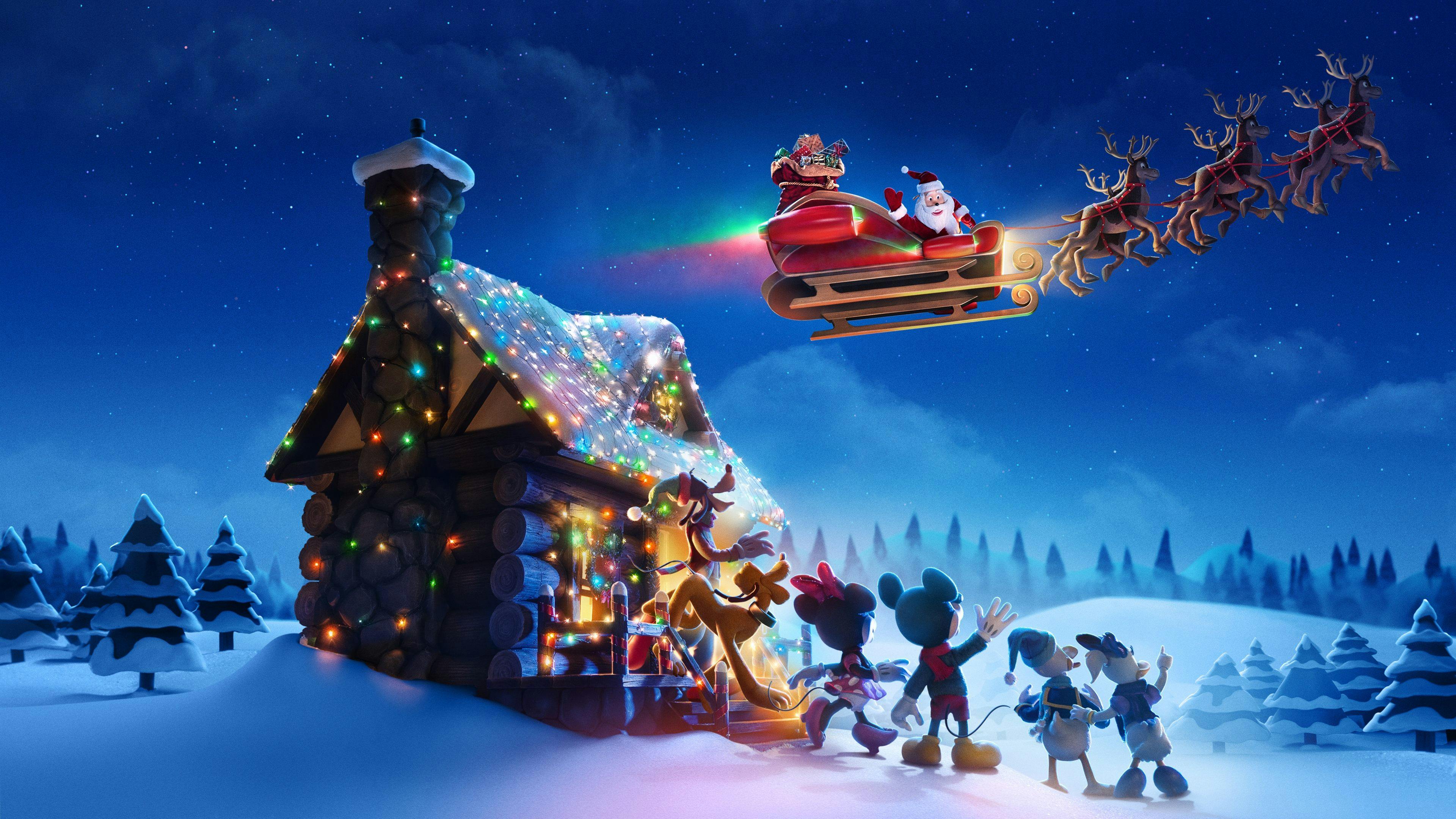 Mickey Salva o Natal backdrop