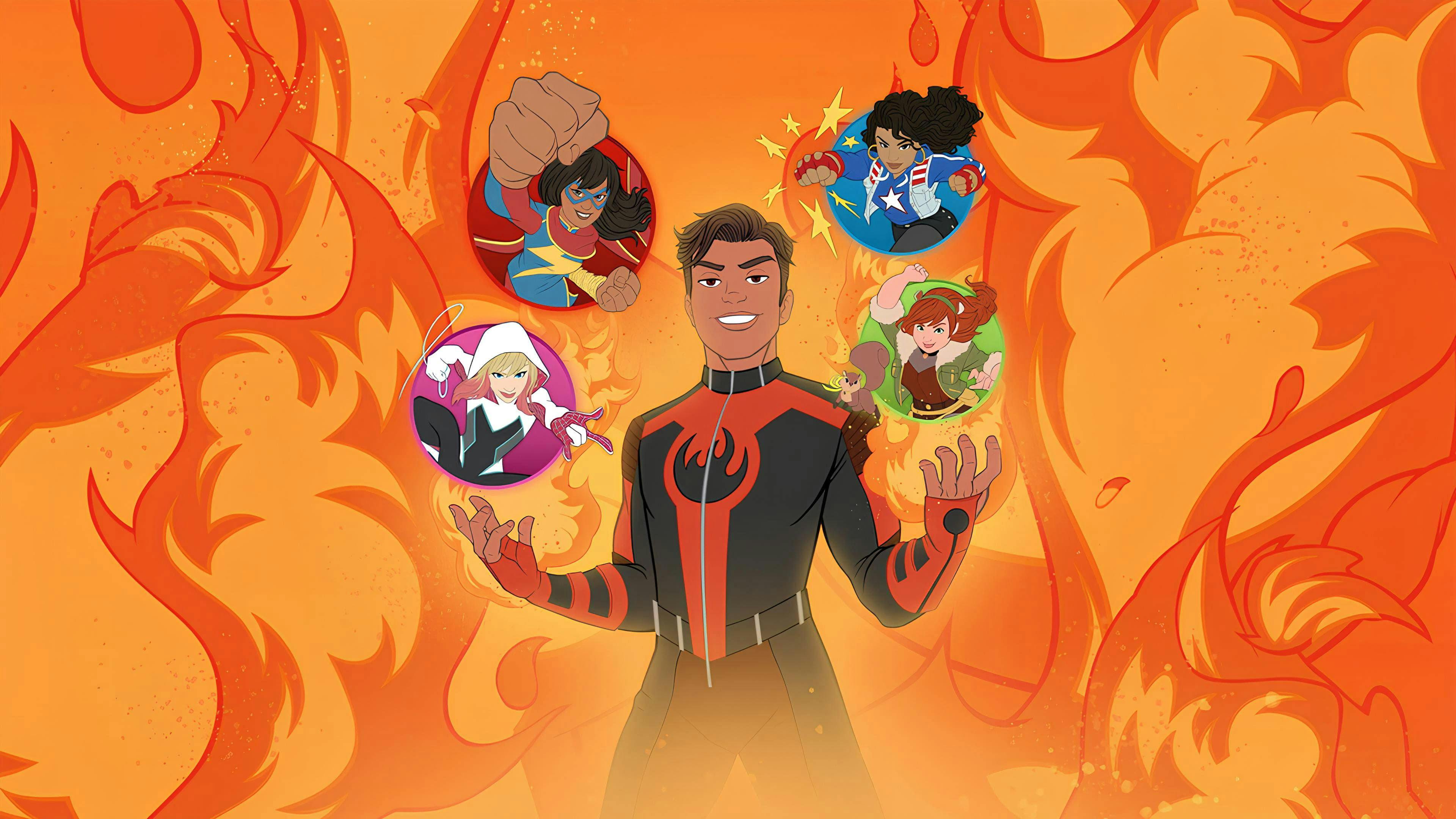 Marvel Rising: Brincando com Fogo backdrop