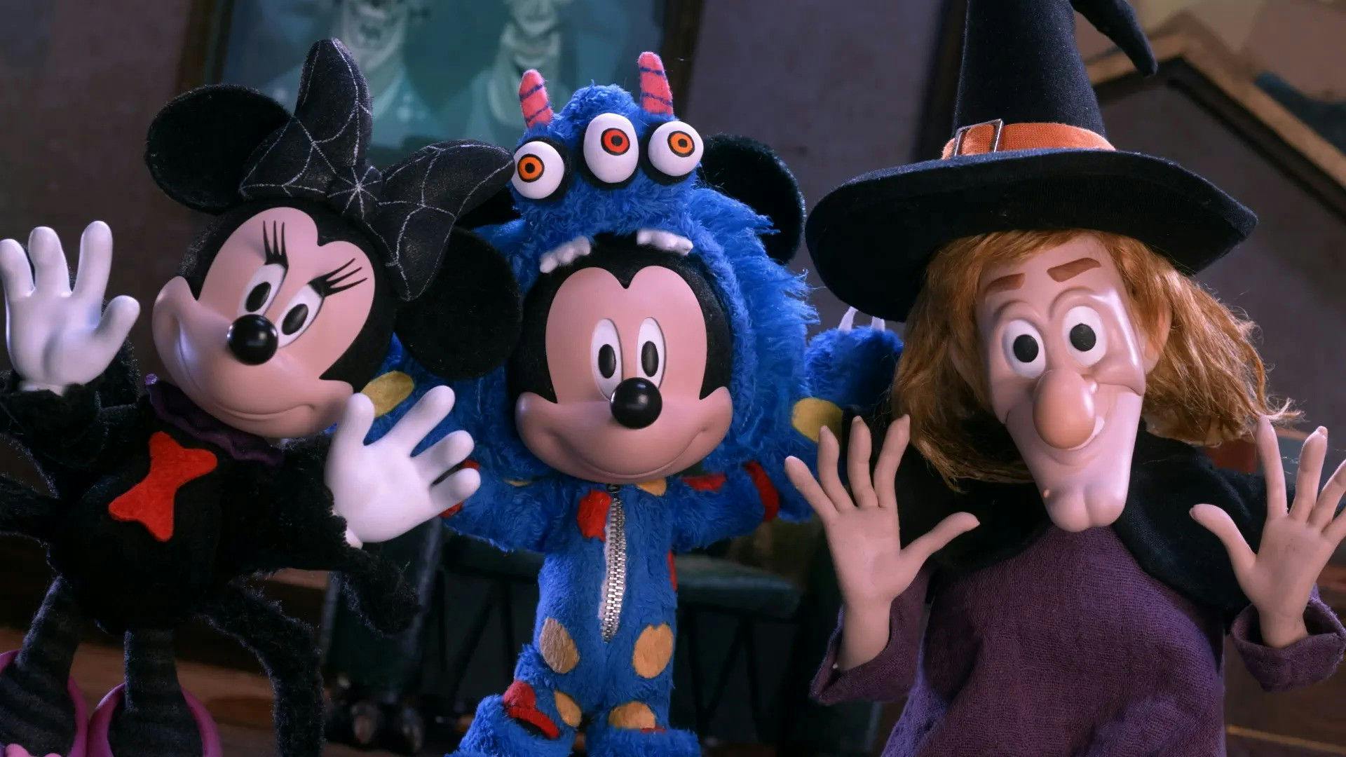 Músicas festivas de Mickey e Minnie: Halloween backdrop