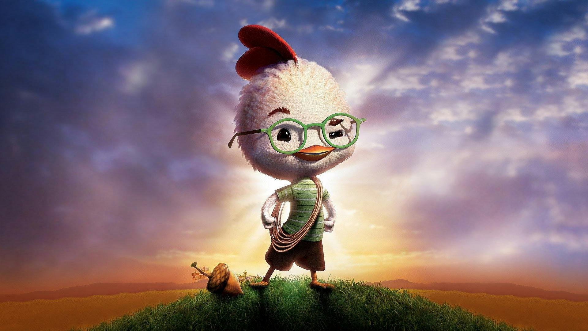 O Galinho Chicken Little backdrop
