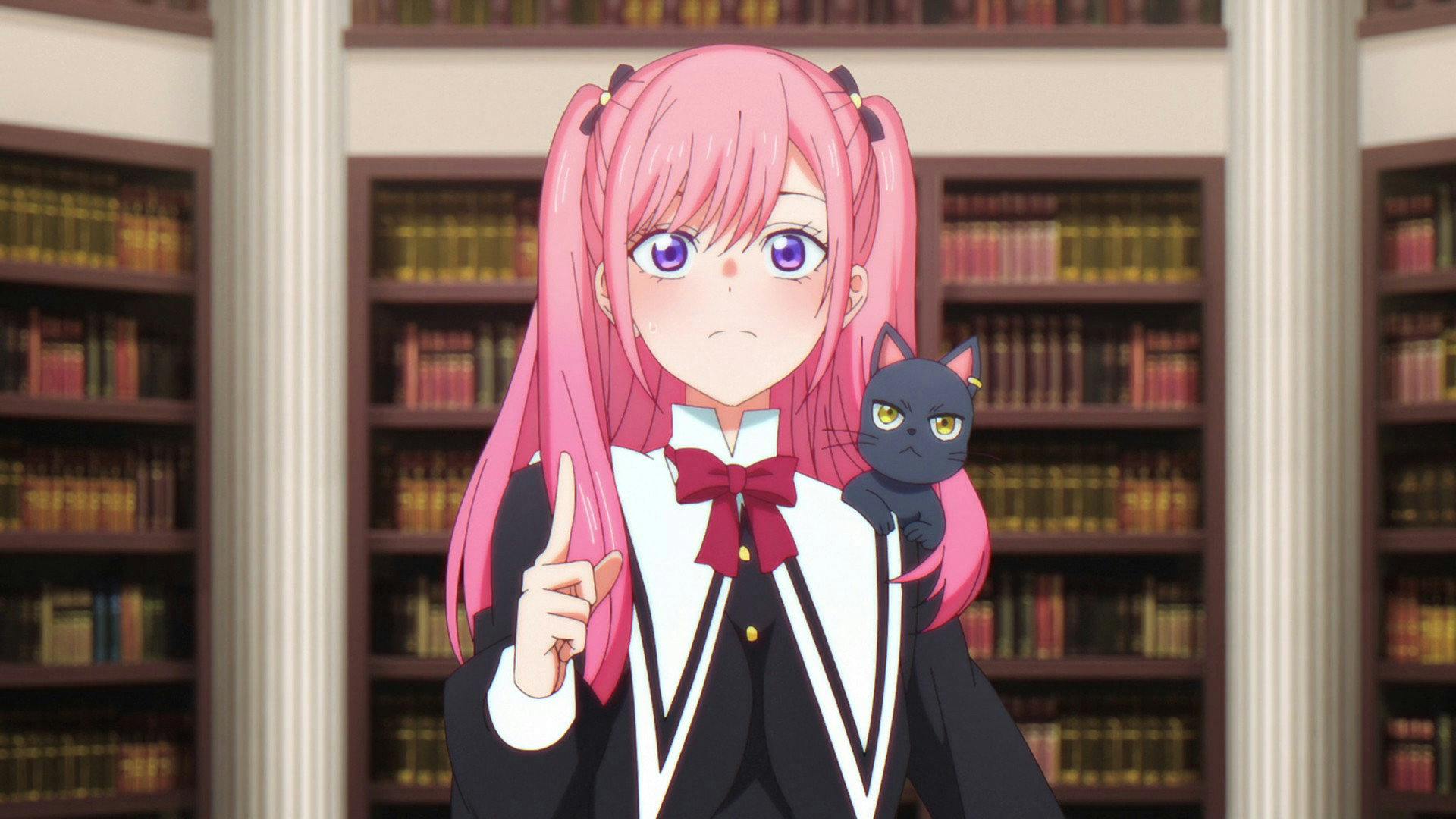 The Classroom of a Black Cat and a Witch backdrop