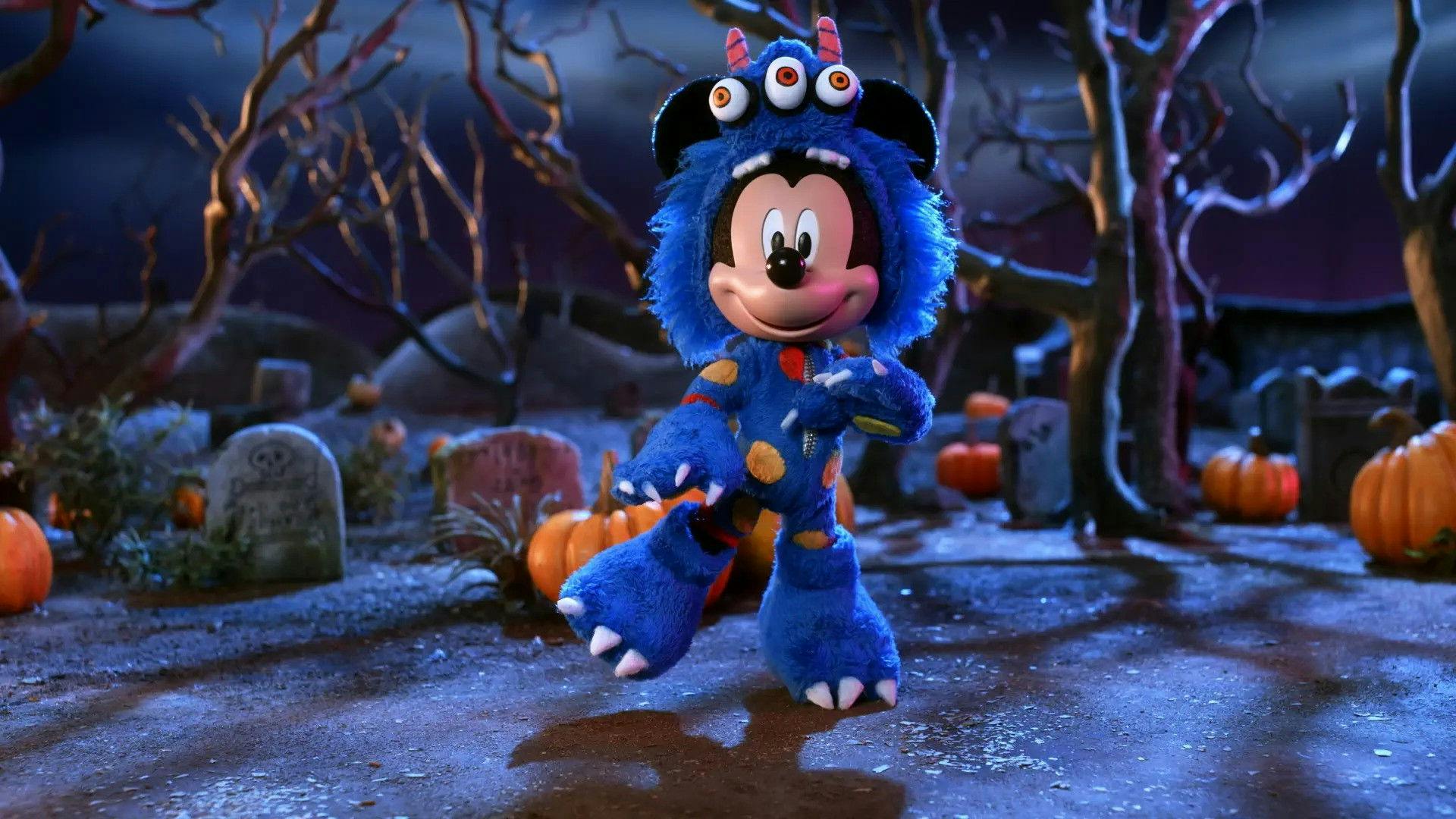 Músicas festivas de Mickey e Minnie: Halloween backdrop