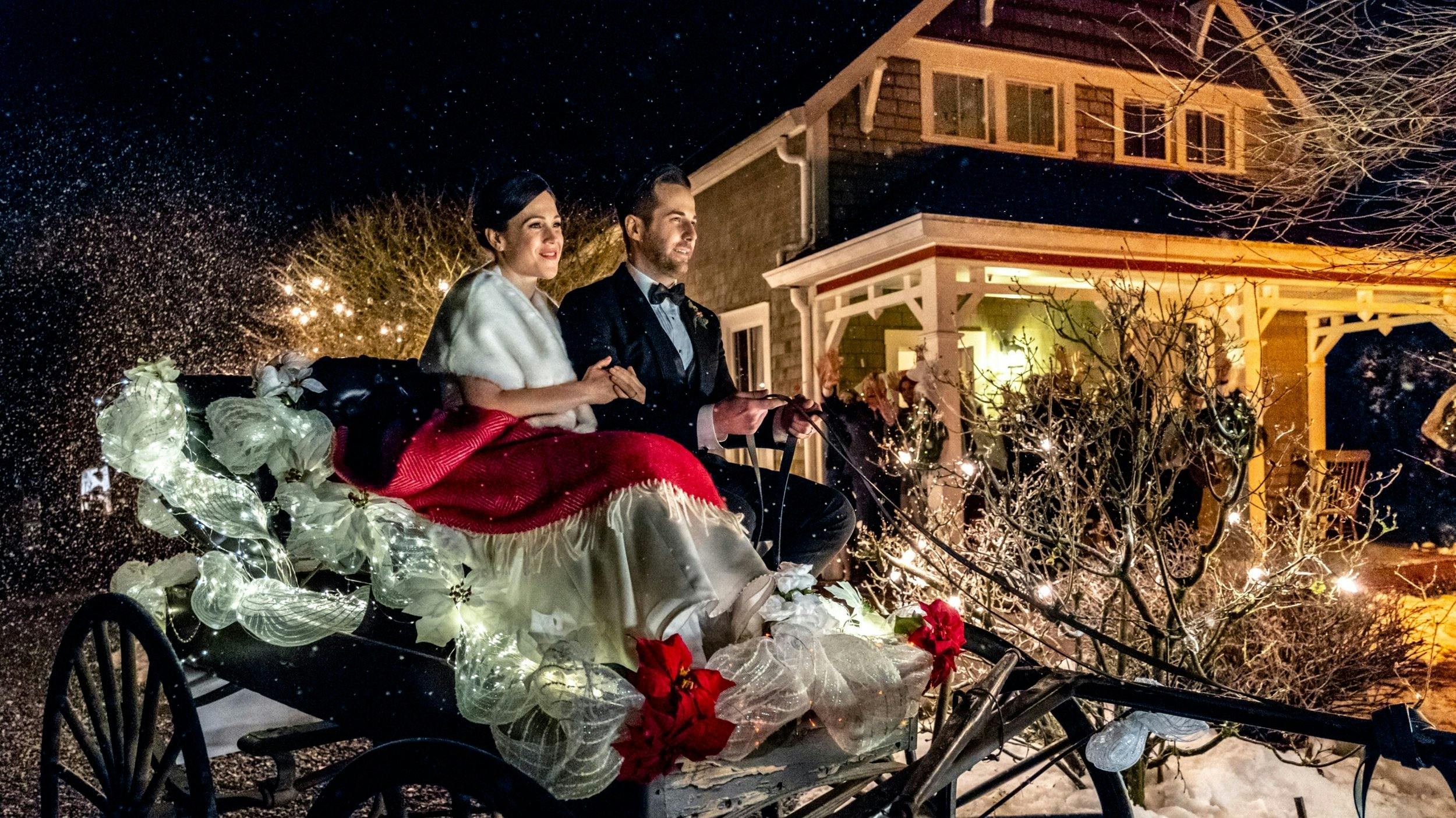 Marrying Father Christmas backdrop