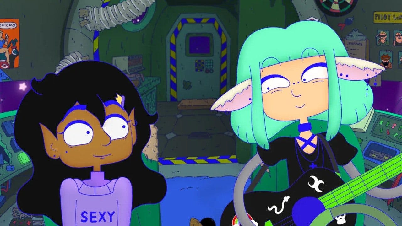 A Sapatona Galáctica backdrop