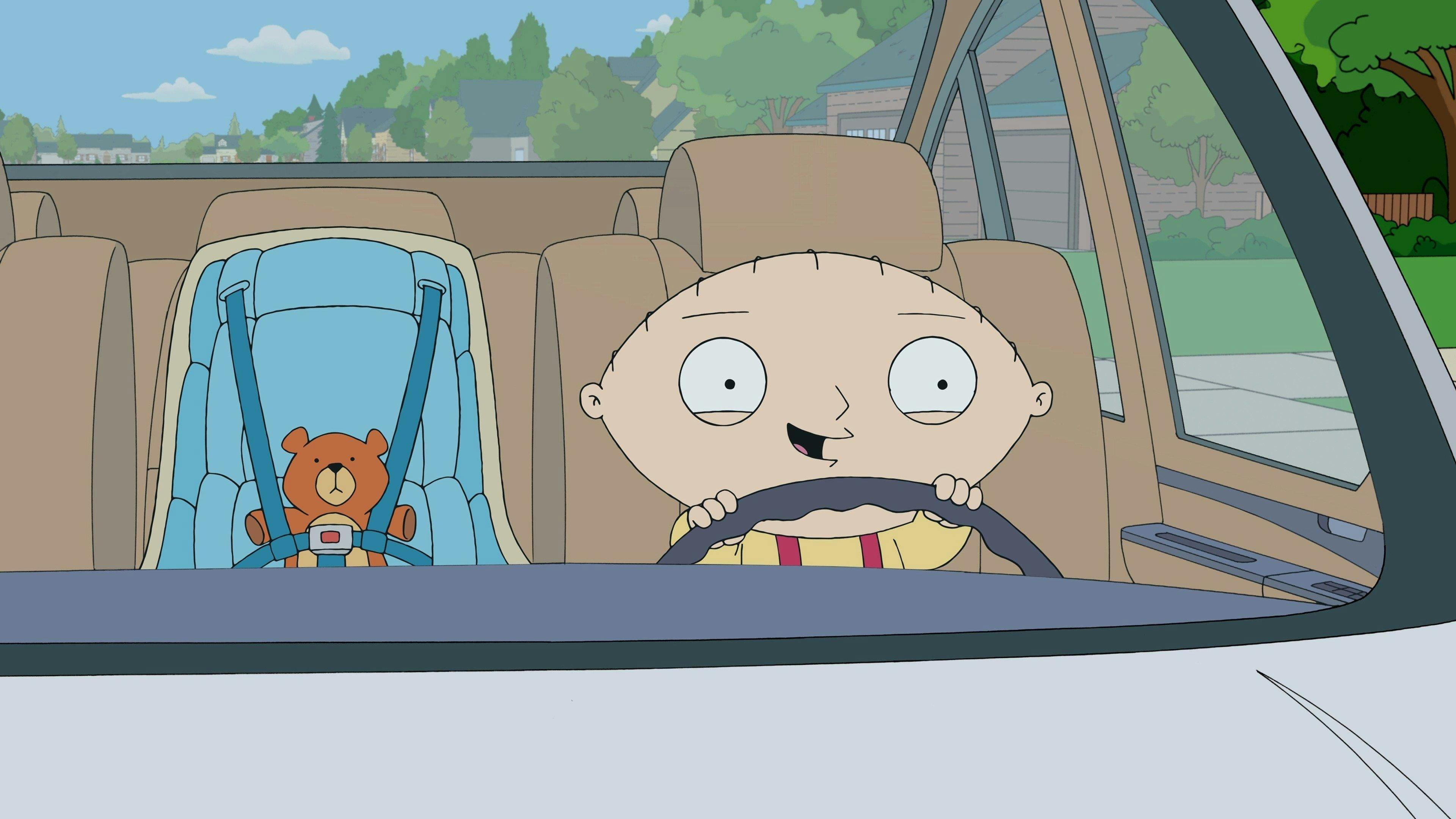 Stewie Dá uma Volta de Carro