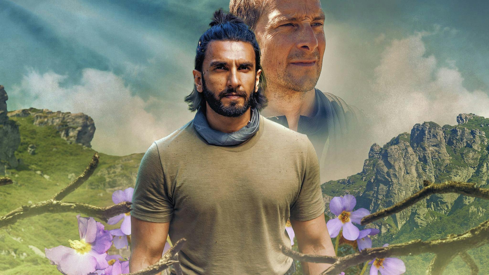 Você Radical com Ranveer Singh e Bear Grylls backdrop