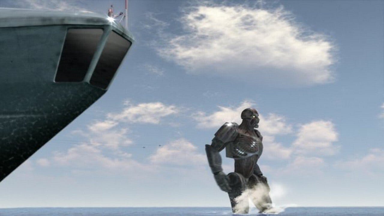 Mega Shark vs Colosso backdrop