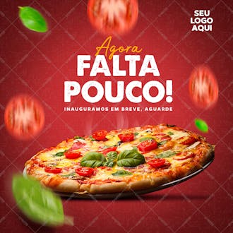 Pizzaria inauguiração social media psd