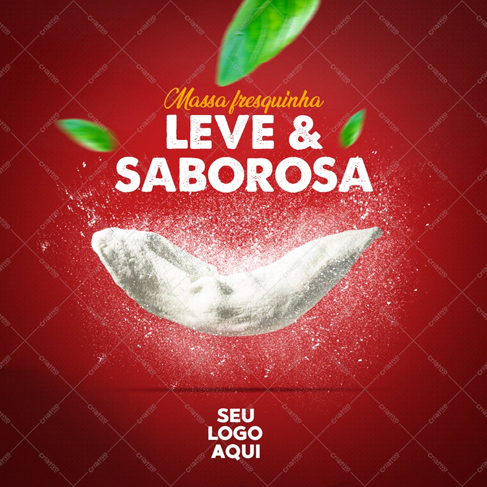 Post para Redes Sociais Massa de Pastel PSD Editável