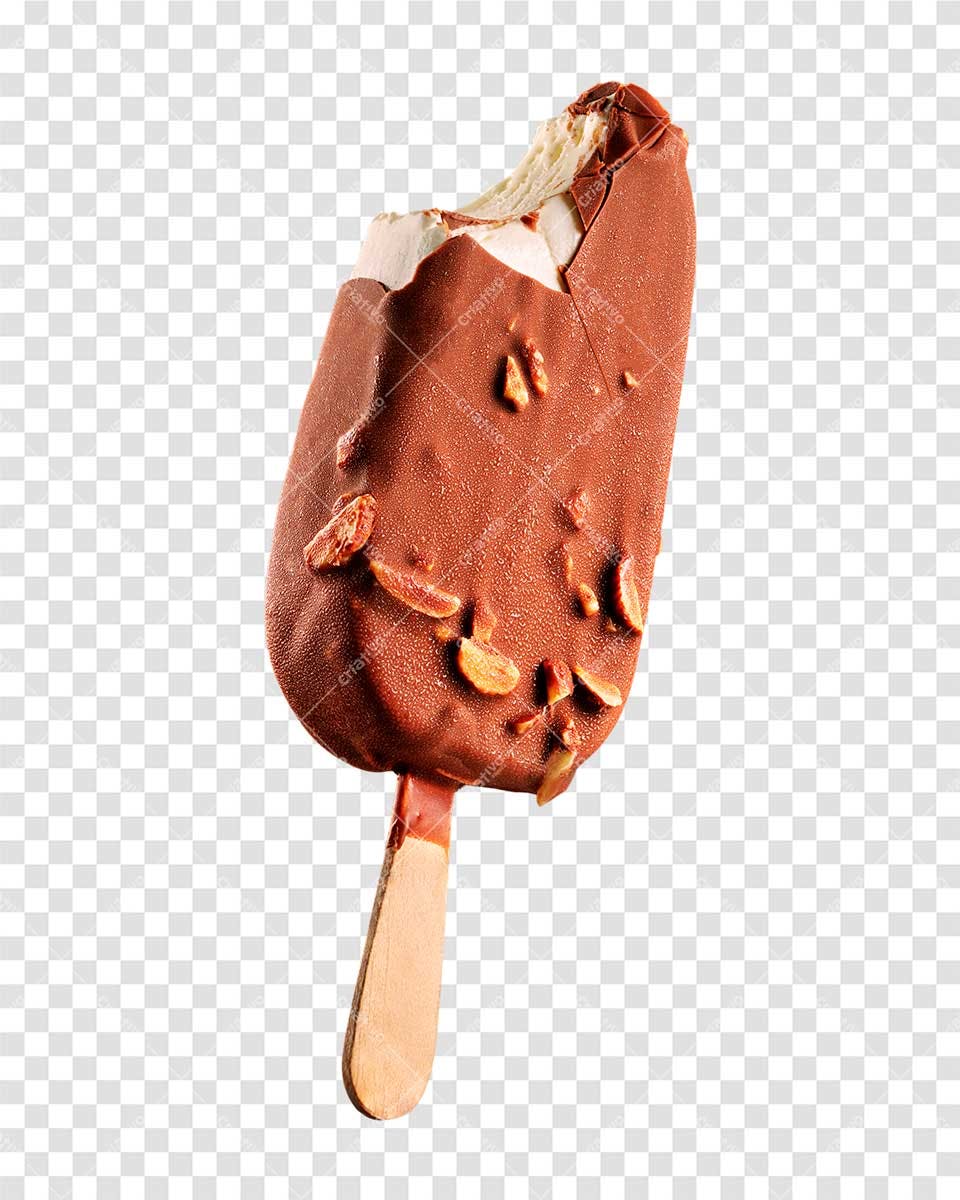 Imagem Sorvete Chocolate Amêndoas PNG com fundo transparente