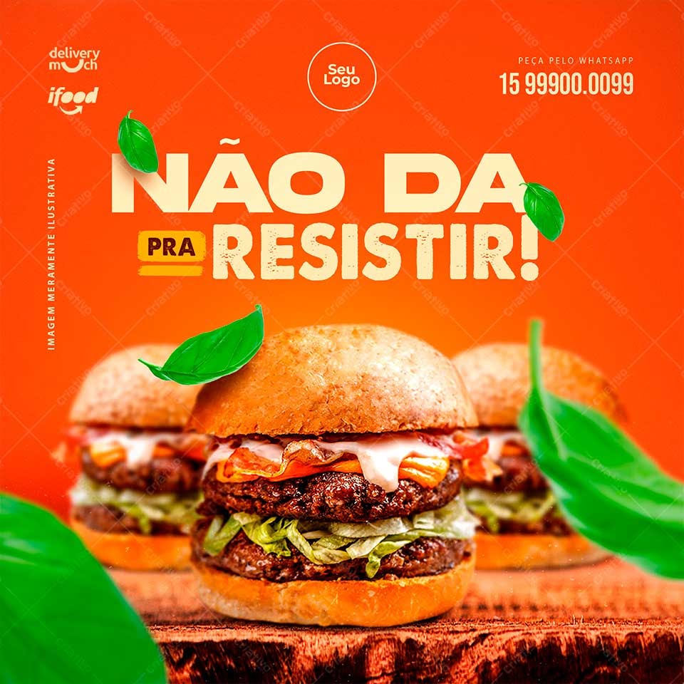 Banner para Lançamento de Hambúrguer Artesanal PSD Editável
