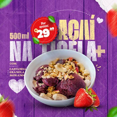 Açaí Na Tigela - 500 Ml