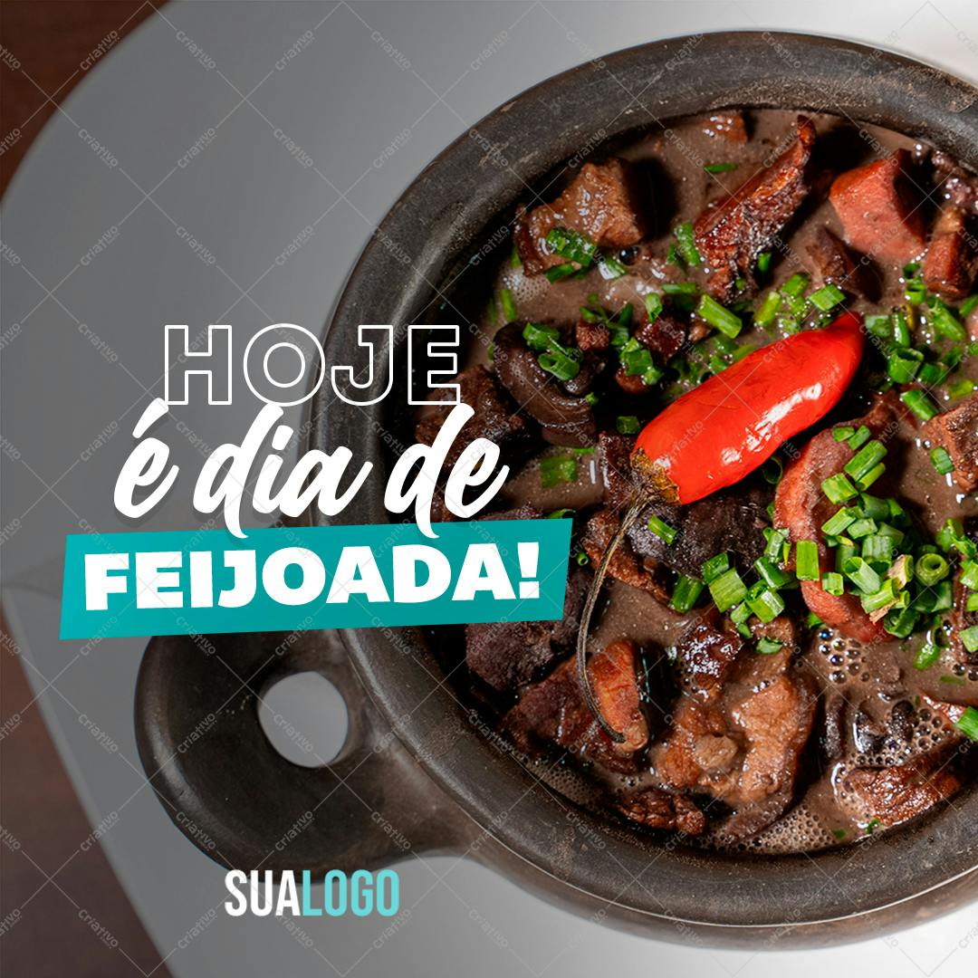 Template PSD para Cardápio de Feijoada PSD Editável