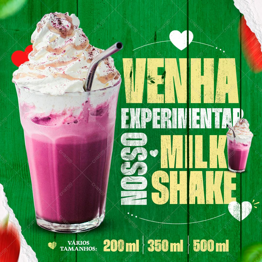 Cardápio Milk Shake PSD Editável