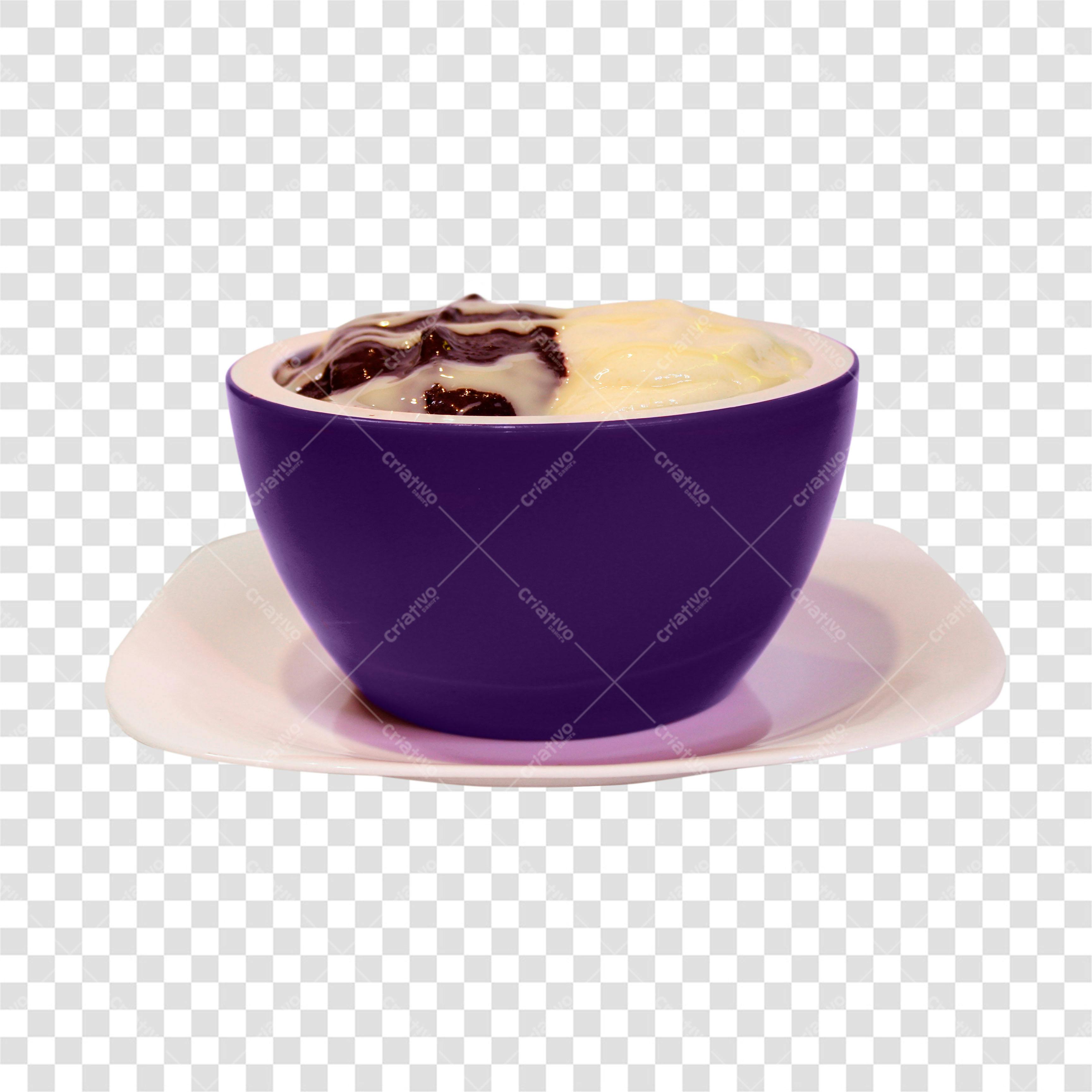 Açaí sobremesa e creme PNG com fundo transparente