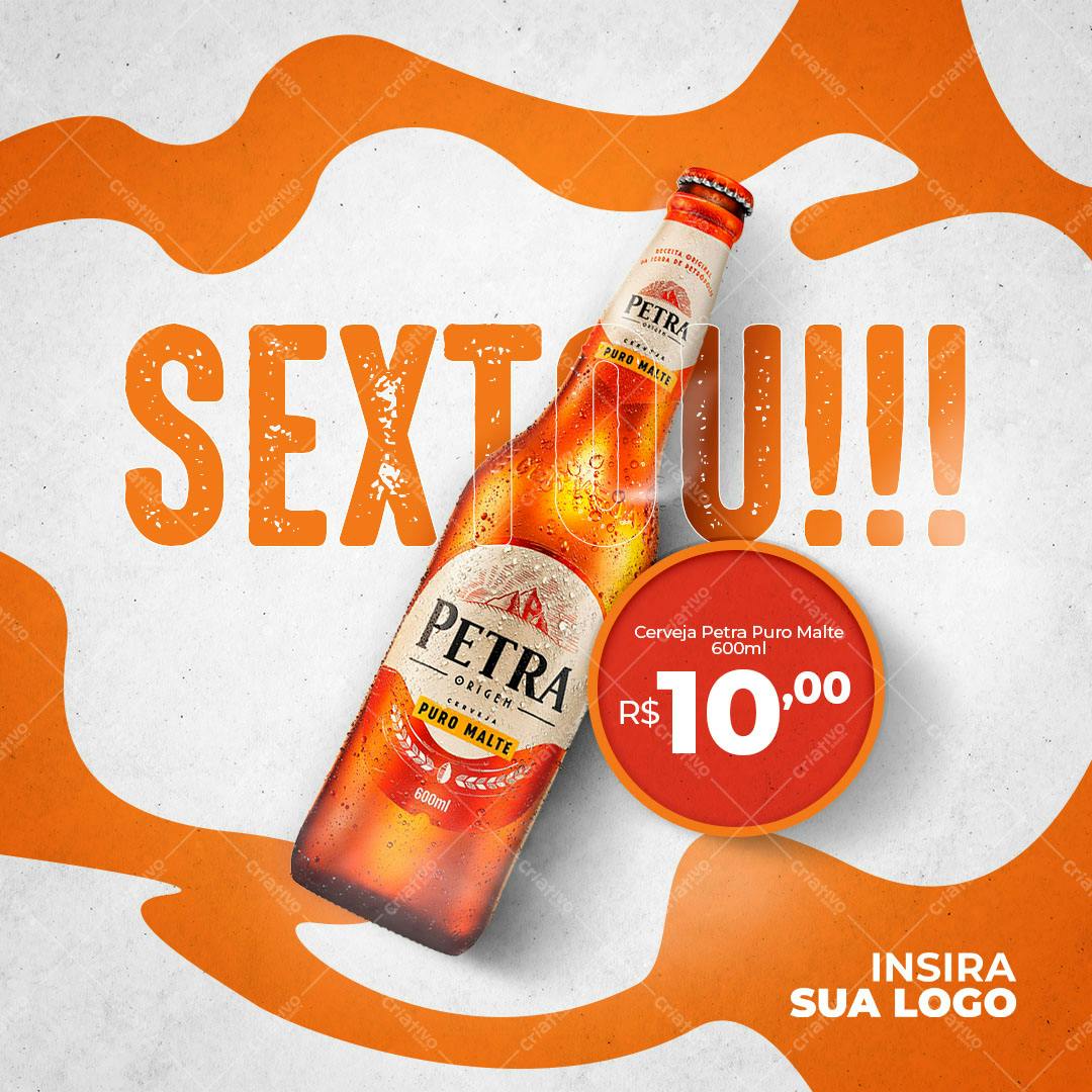 Modelo de Banner Cerveja Sexta-feira PSD Editável