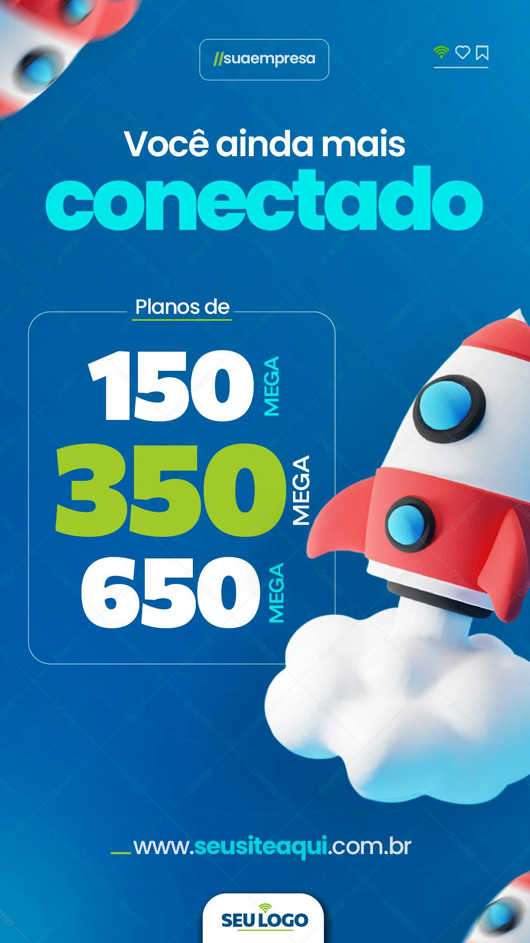 Post para Redes Sociais Plano Internet PSD Editável