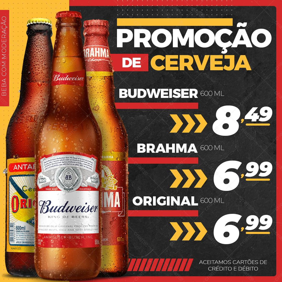 Promoção de Cerveja Verão PSD Editável