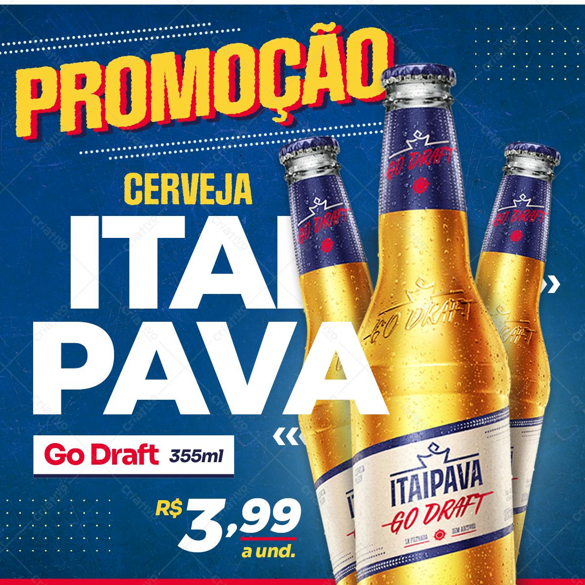 Banner de Promoção Cerveja Itaipava PSD Editável