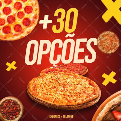Cardápio de Pizza +30 Opções PSD Editável